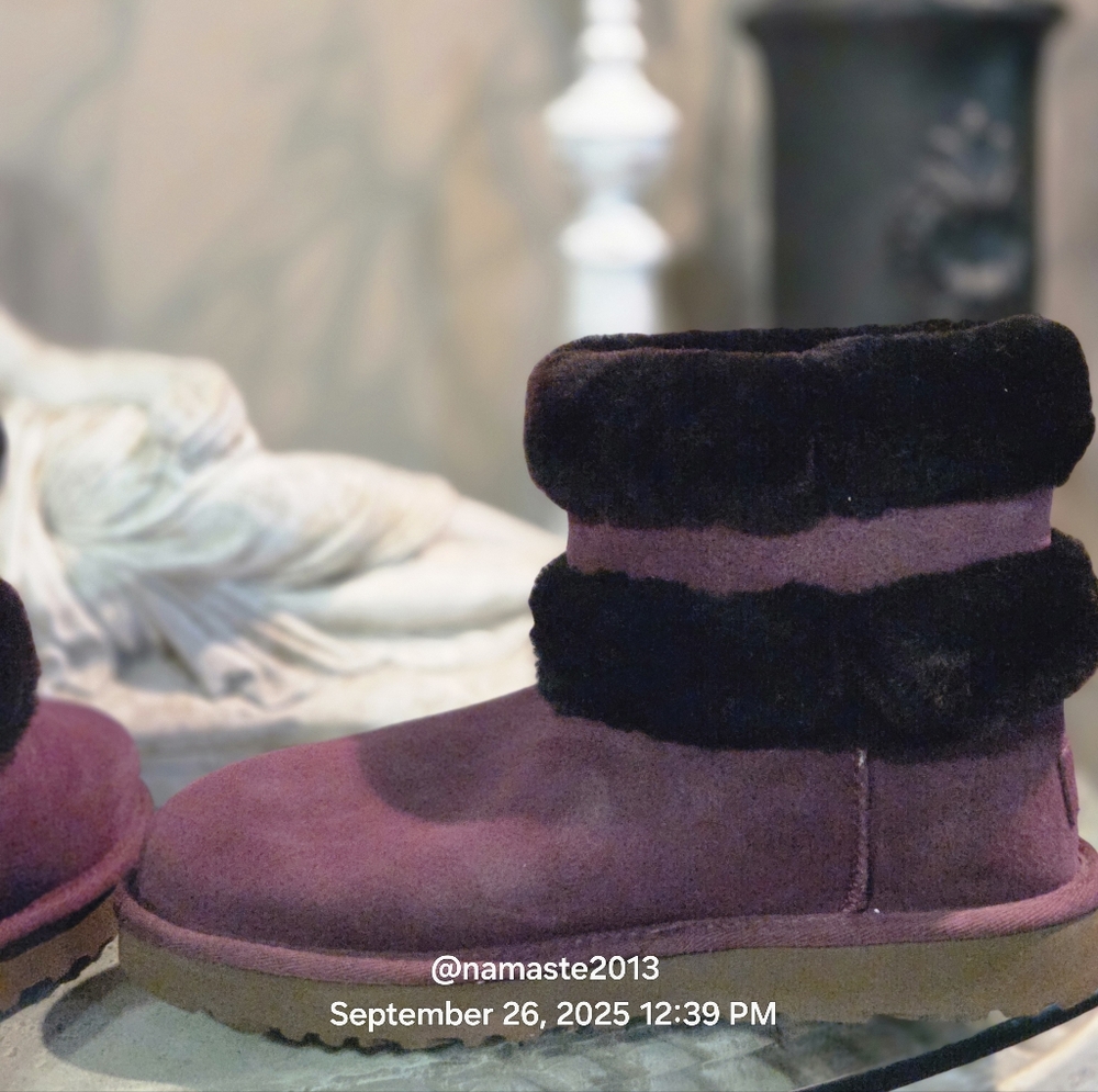Ugg Limited Edition Fluff Mini Boots Shearling Fur Designer Fur Wool #186 - Picture 12 of 15